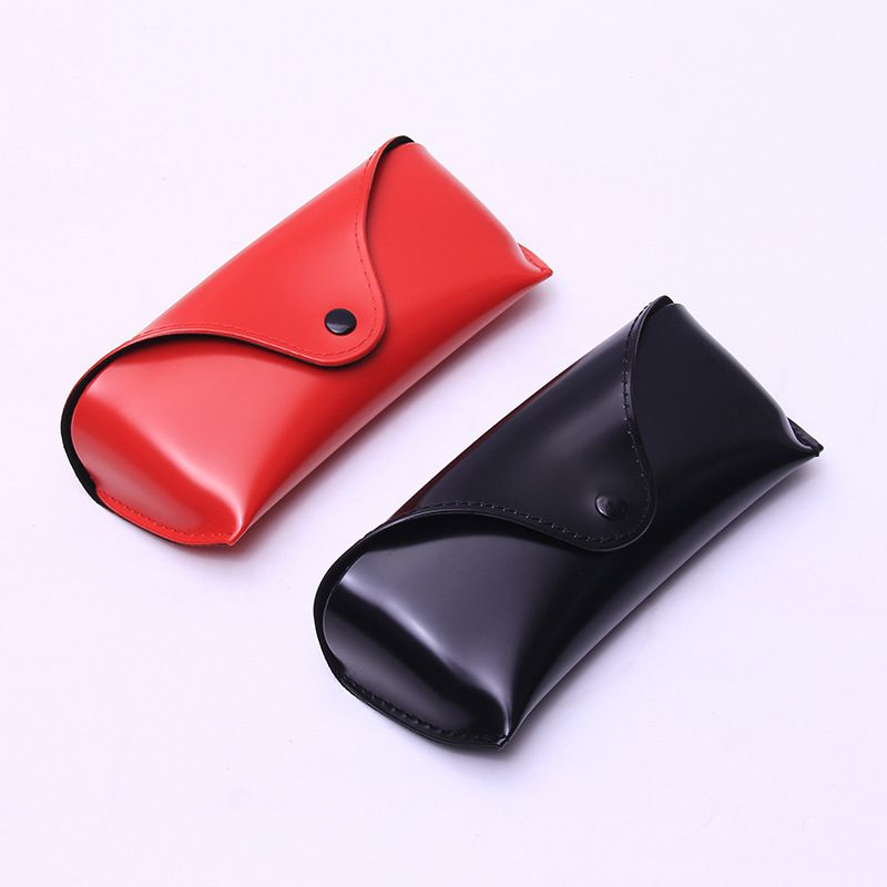 Men And Women Solid Color PU Sunglasses Holder