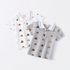 Children Kids Toddlers Fashion Boys Car Print Short Sleeve Polo Shirt