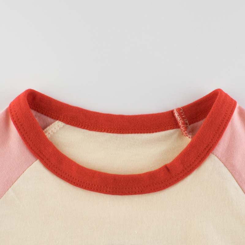 Kids Cute Cartoon Bear Pattern Round Neck Short Sleeve Basic T-Shirt