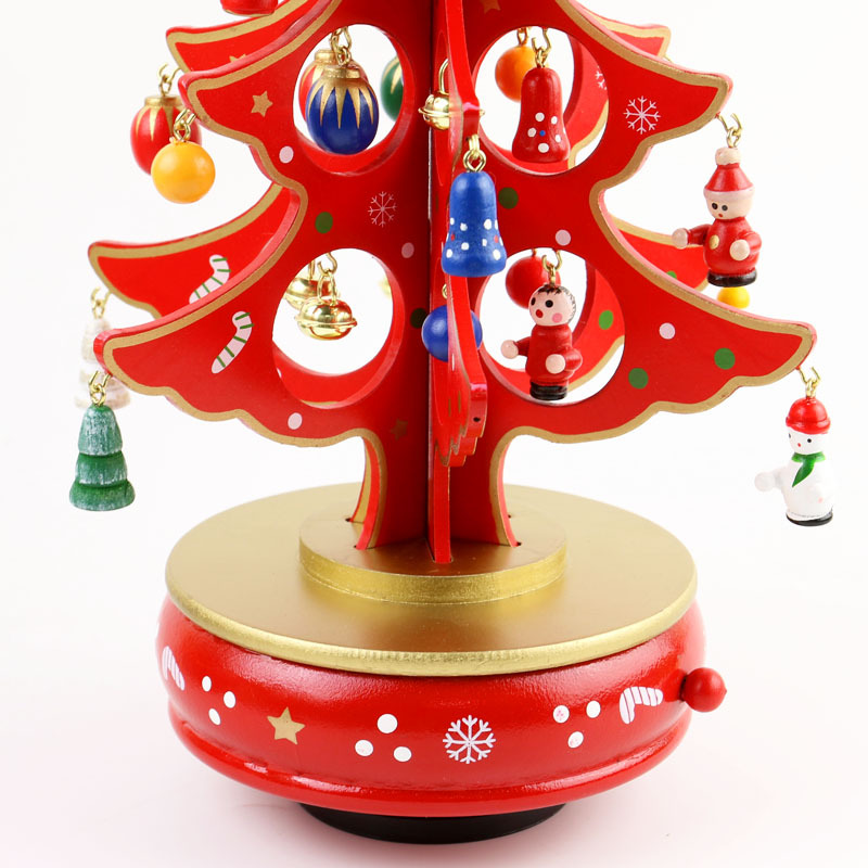 Creative Christmas Tree Shape Rotating Music Box