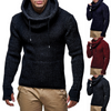 Men Autumn Winter Turtleneck Pullover Pocket Knitwear