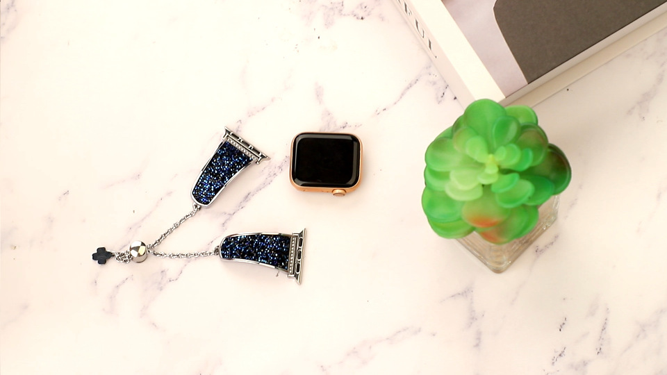 Fashion Diamond Adjusting Chain Apple Watch Band
