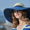 Women Outdoor Casual Wide Brim Color Matching Sun Hat