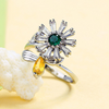 Fresh Style Flower Shaped Women Crystal Ring
