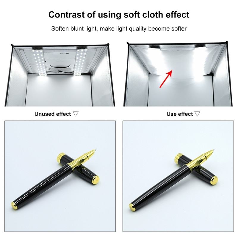 60*60*60cm 6 Colors Folding Portable Tabletop Photography Light Box