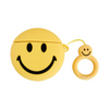 Women Simple Round Smiley Face With Ring Airpods Case ( 2 sets )