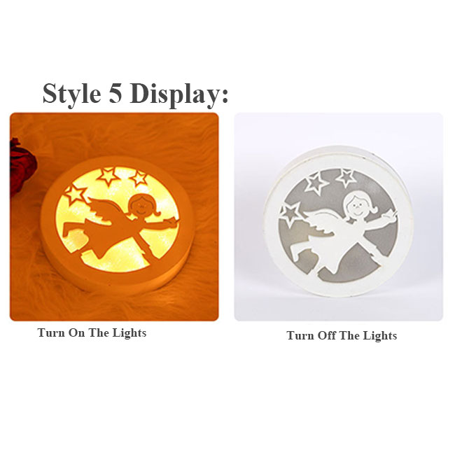 Creative Bell Flamingo Decor Wooden Shell LED Night Light