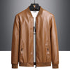 New Men's Casual Leather Clothing Autumn And Winter Standing Collar Plus Size Velvet Padded Thickened Coat