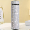 1pc, Sparkling Studded Vacuum Flask, 17oz/500ml Stainless Steel Insulated Water Bottles, Travel Thermal Cups, For Hot And Cold Beverages, Summer Winter Drinkware, Gifts, FS