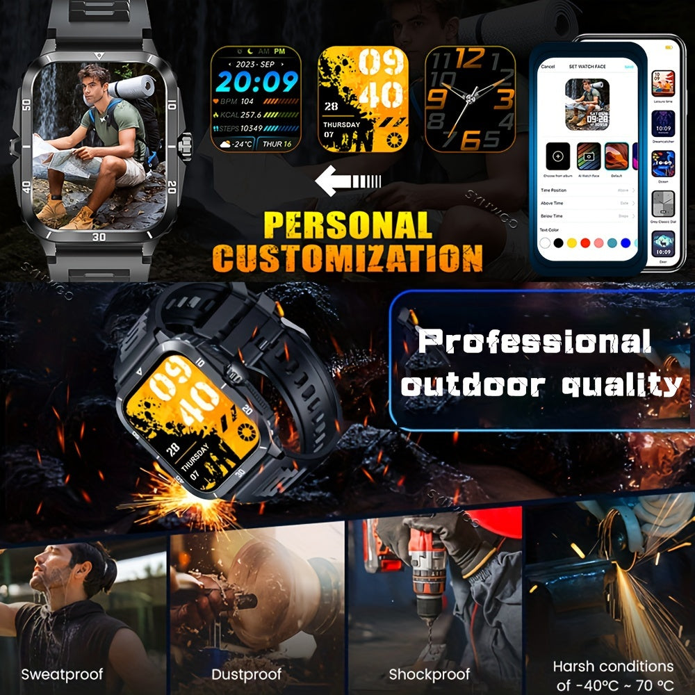 Smart Watch for Men and Women, SYNWOO  4.98cm IPS Touch Screen, Wireless 5.3, IPX-8 Waterproof, Call Function, Magnetic Charging, Fitness & Activity Tracker Compatible with iPhone & Android, Rechargeable, FS