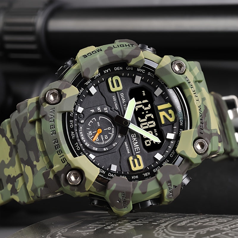 Skmei Large Dial Watch Digital Fashion Multifunctional Electronic Watch For Men Ideal Choice For Gifts FS