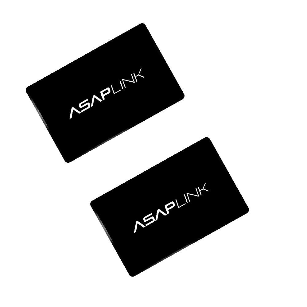 Asaplink Classic Black Digital NFC Business Card - without printed QR Code