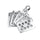 S925 Sterling Silver Pendant Jewelry Fashionable All-match Creative Flush Poker