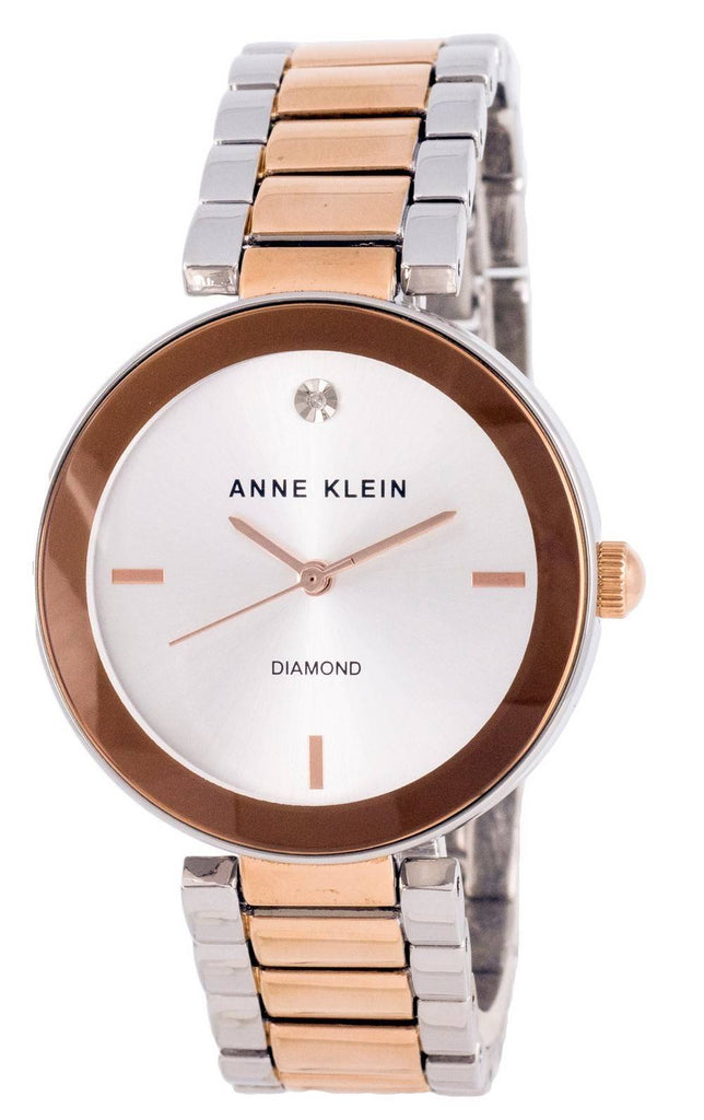 Anne Klein Diamond Accents Silver Dial Quartz 1363SVRT Women's Watch