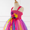 2-12Y Kids Girls Flower Mesh Tutu Princess Dresses With Headband