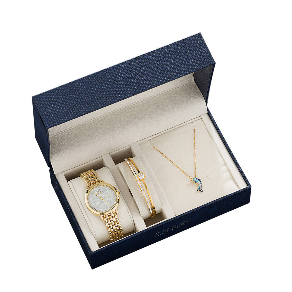Luxury Watch Gifts For Women Earrings Ring Necklace Bracelet
