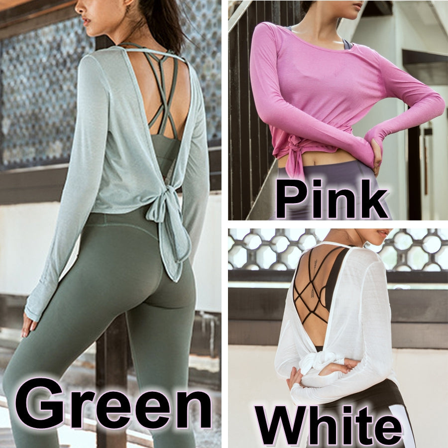 Backless knot yoga clothes