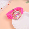 Fashion Watch Rhinestone Cartoon Unicorn Girls Silicone Strap Quartz Watch FS