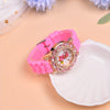 Fashion Watch Rhinestone Cartoon Unicorn Girls Silicone Strap Quartz Watch FS