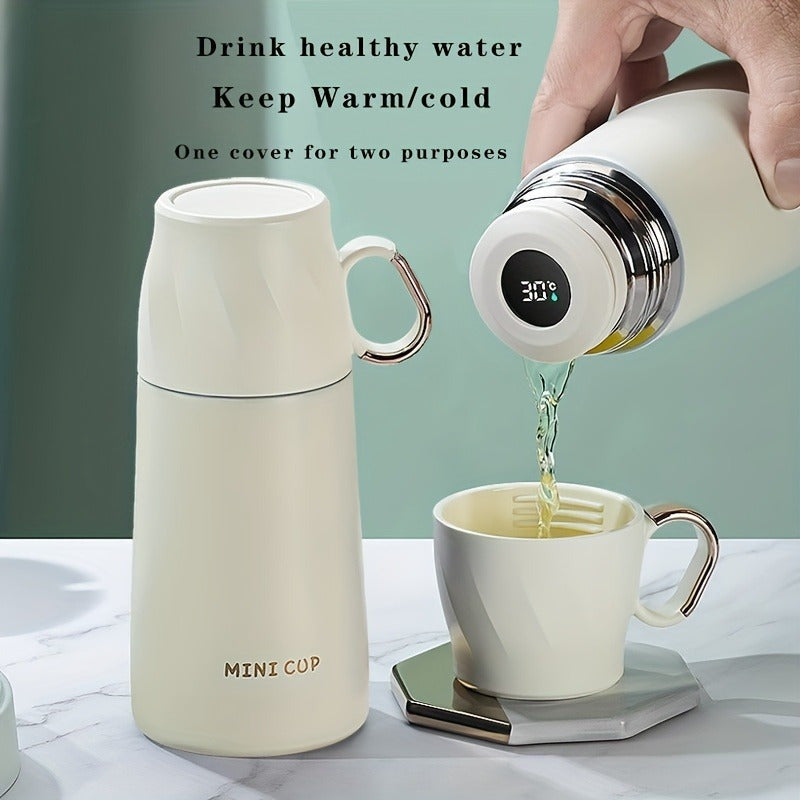 1pc, Stainless Steel Thermal Cup, With Gift Box Set, Double Layer Leakproof Insulated Water Bottle, Keeps Hot And Cold Drinks For Hours, FS