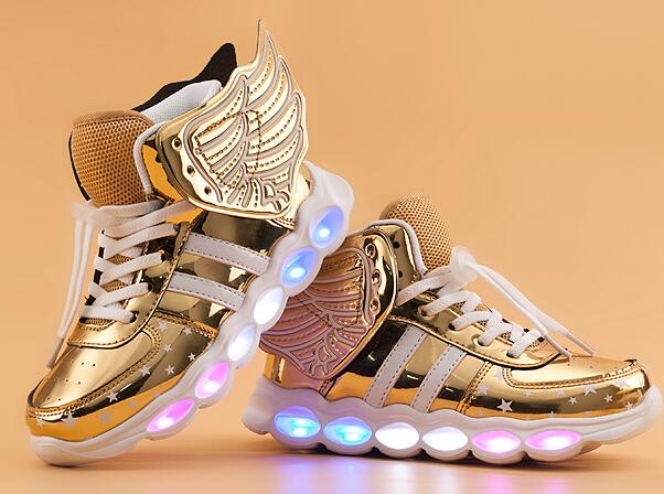 Rechargeable wings glitter sneakers