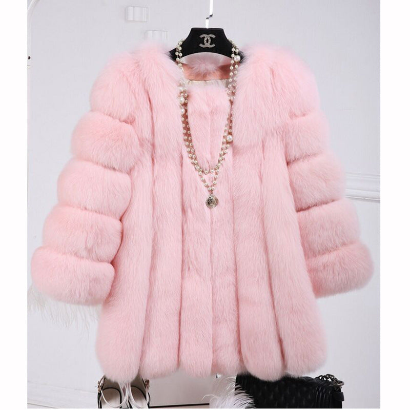 Russian imitation fur fur all-in-one women's winter