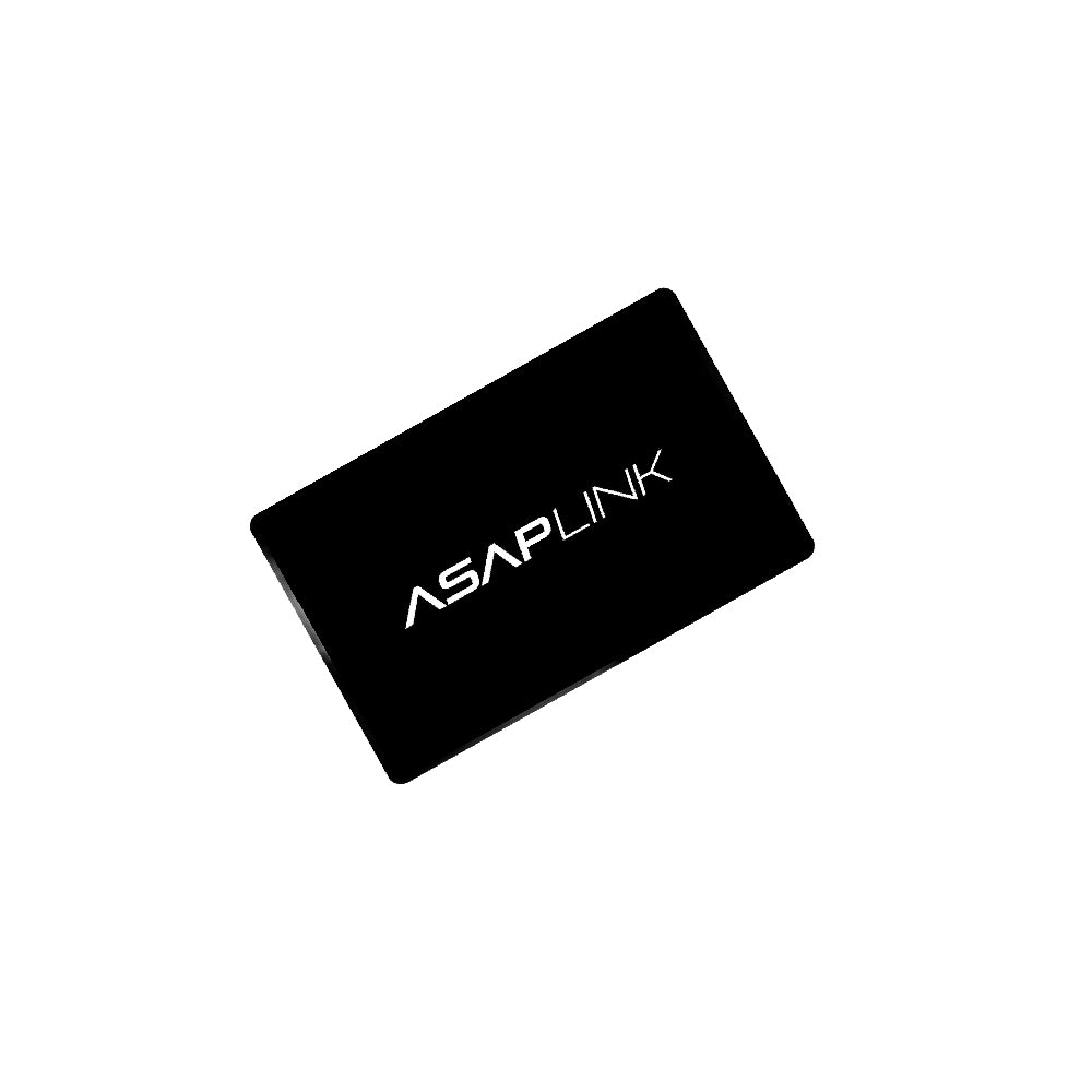 Asaplink Classic Black Digital NFC Business Card - without printed QR Code