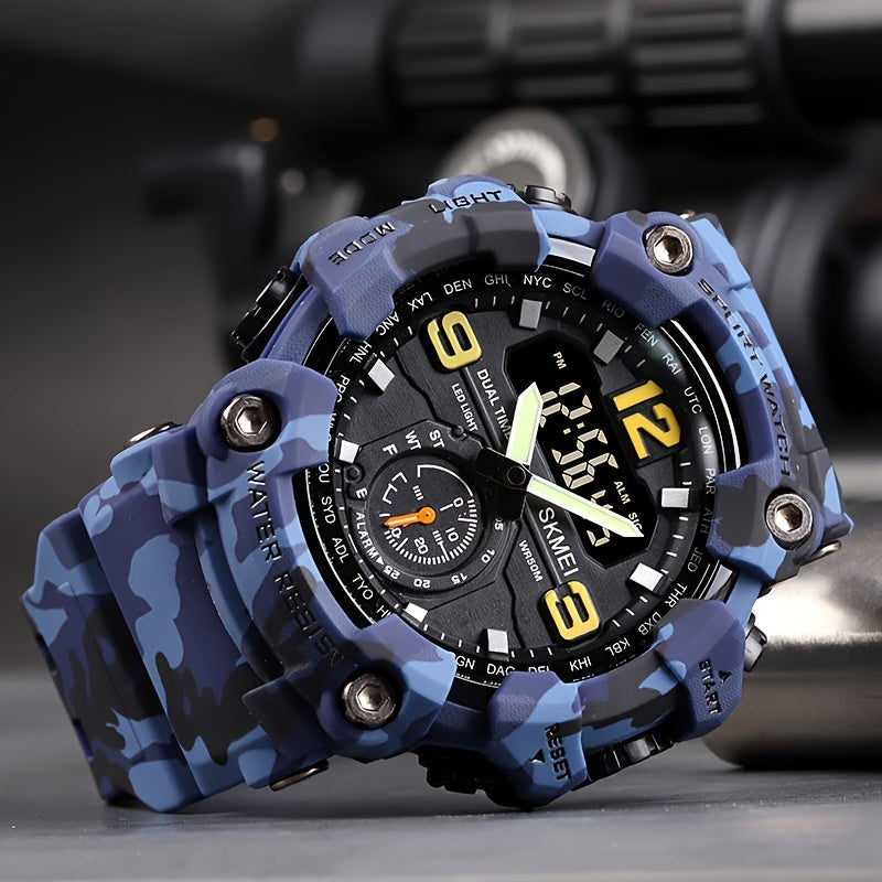 Skmei Large Dial Watch Digital Fashion Multifunctional Electronic Watch For Men Ideal Choice For Gifts FS