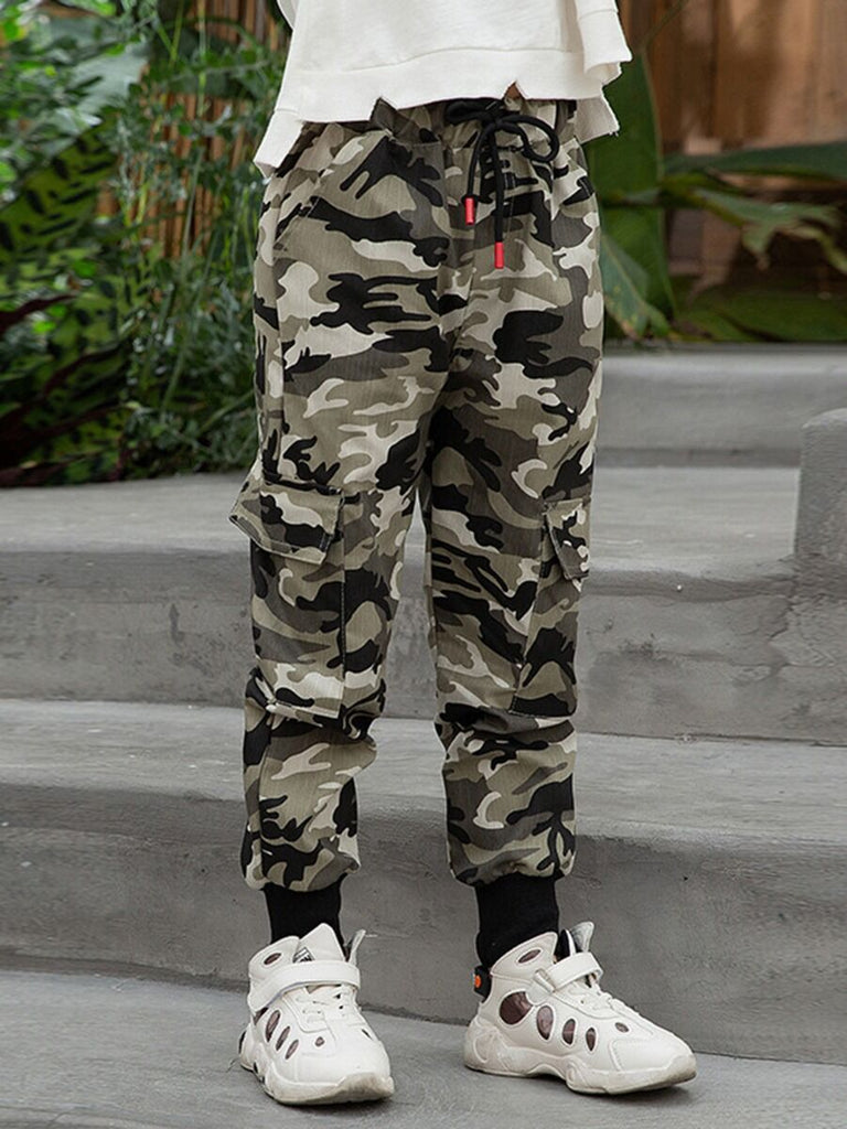 Kid Boy Trendy Camouflage Cargo Army Pants