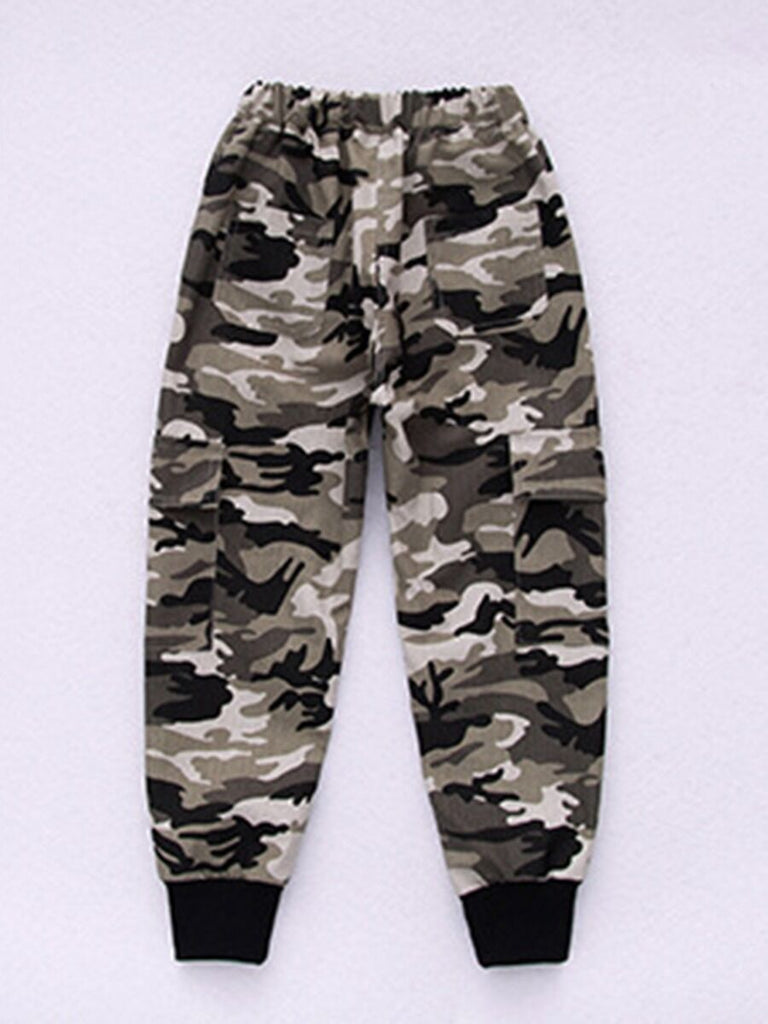 Kid Boy Trendy Camouflage Cargo Army Pants