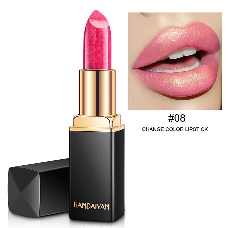 3Pcs Handaiyan Mermaid Shiny Pearlescent Color Discoloration Lipstick