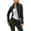 Women Slim Fit Single-Breasted Denim Coat