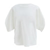 Woman Casual Solid Color Puff Sleeve T-Shirt