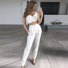 S-3XL Women Fashion Solid Color Blazer And Pants With Tank Top Three Piece Set