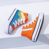 Kids Rain Canvas Shoes Color-block Zipper Shoelace