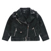 18M-10Y Kids Boys Black Zip-Up Lapel PU Leather Jackets