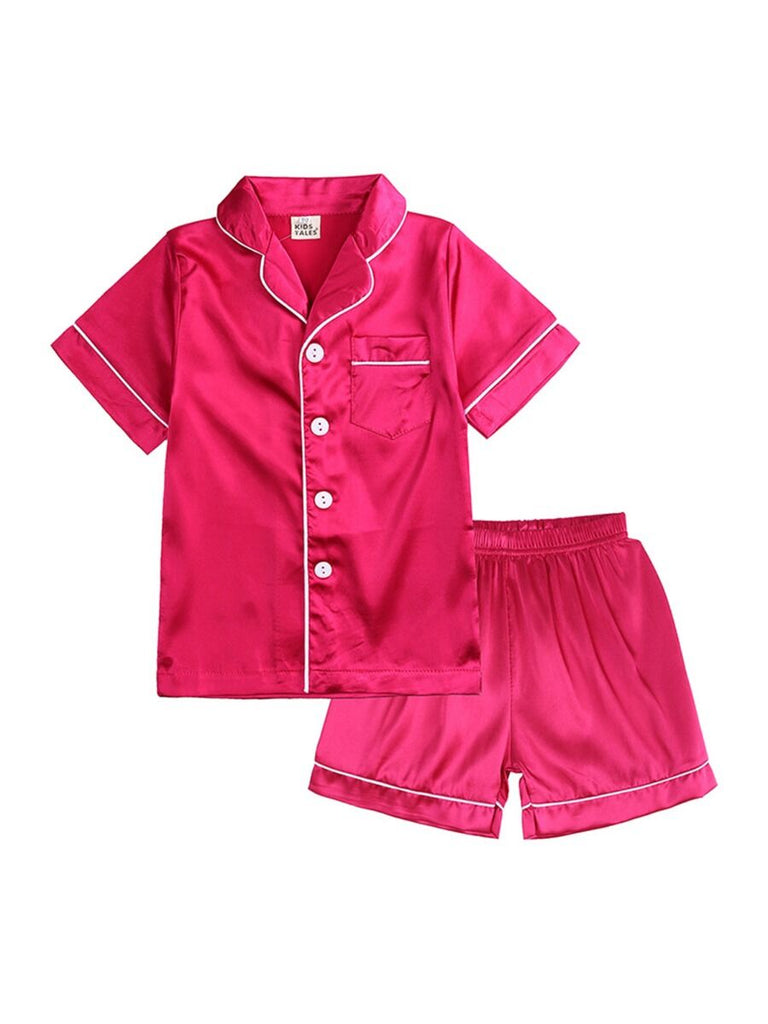 Two Pieces Kid Pajama's Set Top And Shorts Kids Clothing Pajamas