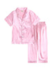 Kid Pajama's Silk Two Pieces Set Top And Pants Kids Pajamas