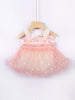 Flower Trim Mesh Bowknot Princess  Baby Onesies For Girl High Quality