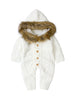 Cable-knit Baby Hooded Jumpsuit