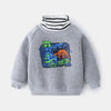 18M-6Y Toddler Boys Cartoon Dinosaur Turtleneck Fleece Sweaters & Jumpers