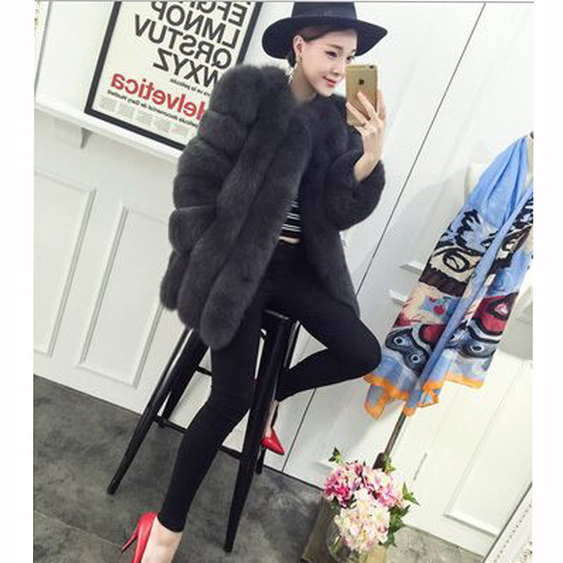 Russian imitation fur fur all-in-one women's winter