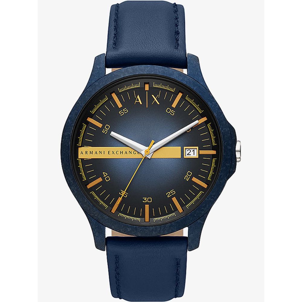 Armani Exchange Hampton Leather Strap Blue Dial Quartz AX2442 Men's Watch