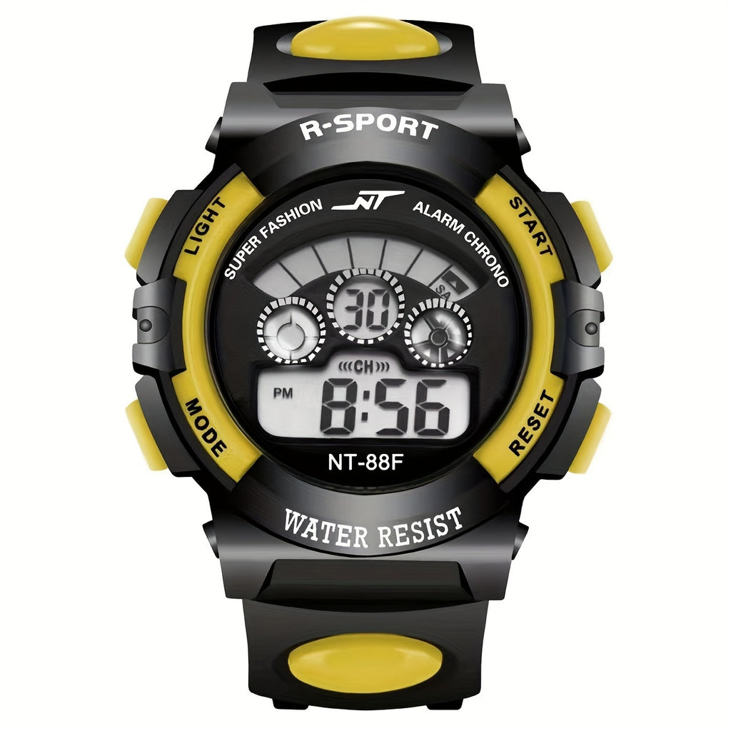 Sport Digital Watch, Alarm Clock, Timer, Calendar, Day Of The Day Wrist Watch, FS