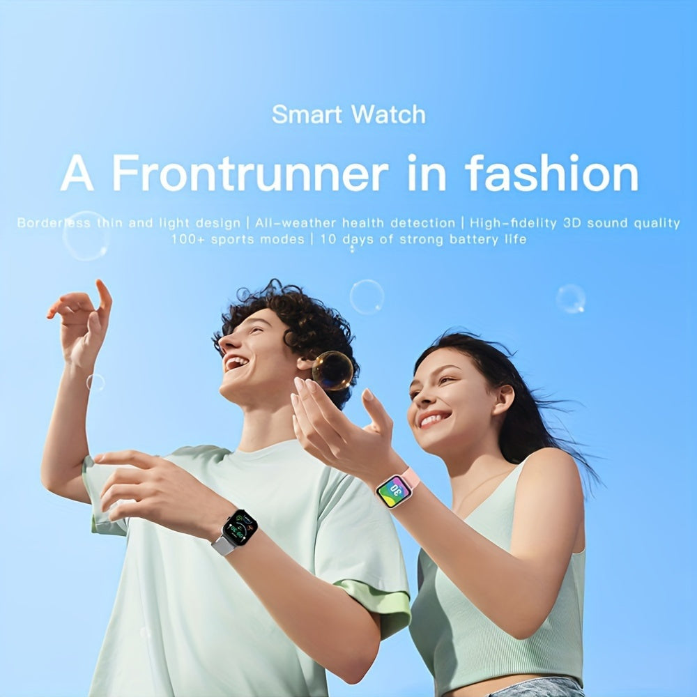 Smartwatch with 4.65cm Touchscreen, Multi-Sport Digital Call & SMS Capabilities, 230mAh Rechargeable Lithium Battery, PC Case, Electronic Drive - Fitness Tracker with Pedometer & 100+ Exercise Modes- FS