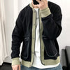 Colorblock Baseball Uniform Coat Men's Street