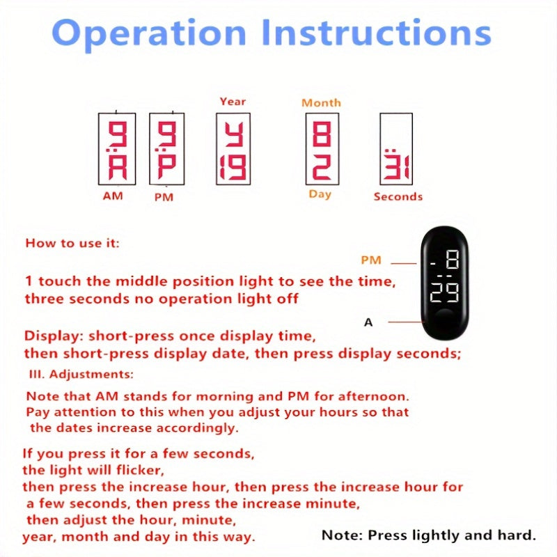 Preppy Style Digital Sports Watch for Kids – Black Non-Waterproof Silicone Strap , Digital Oval Dial, Electronic Movement, Suitable for Teens Over 15 Years Old – Ideal Gift FS