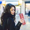 1pc, Sparkling Studded Vacuum Flask, 17oz/500ml Stainless Steel Insulated Water Bottles, Travel Thermal Cups, For Hot And Cold Beverages, Summer Winter Drinkware, Gifts, FS