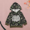 18M-7Y Toddler Boys Letter Camo Hoodie