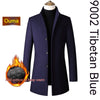 Single-breasted Stand Collar Wool Woolen Men's Coat